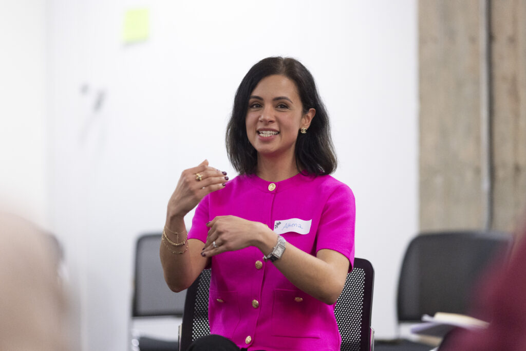 Athena speaking at the Forward Institute Leadership Development program